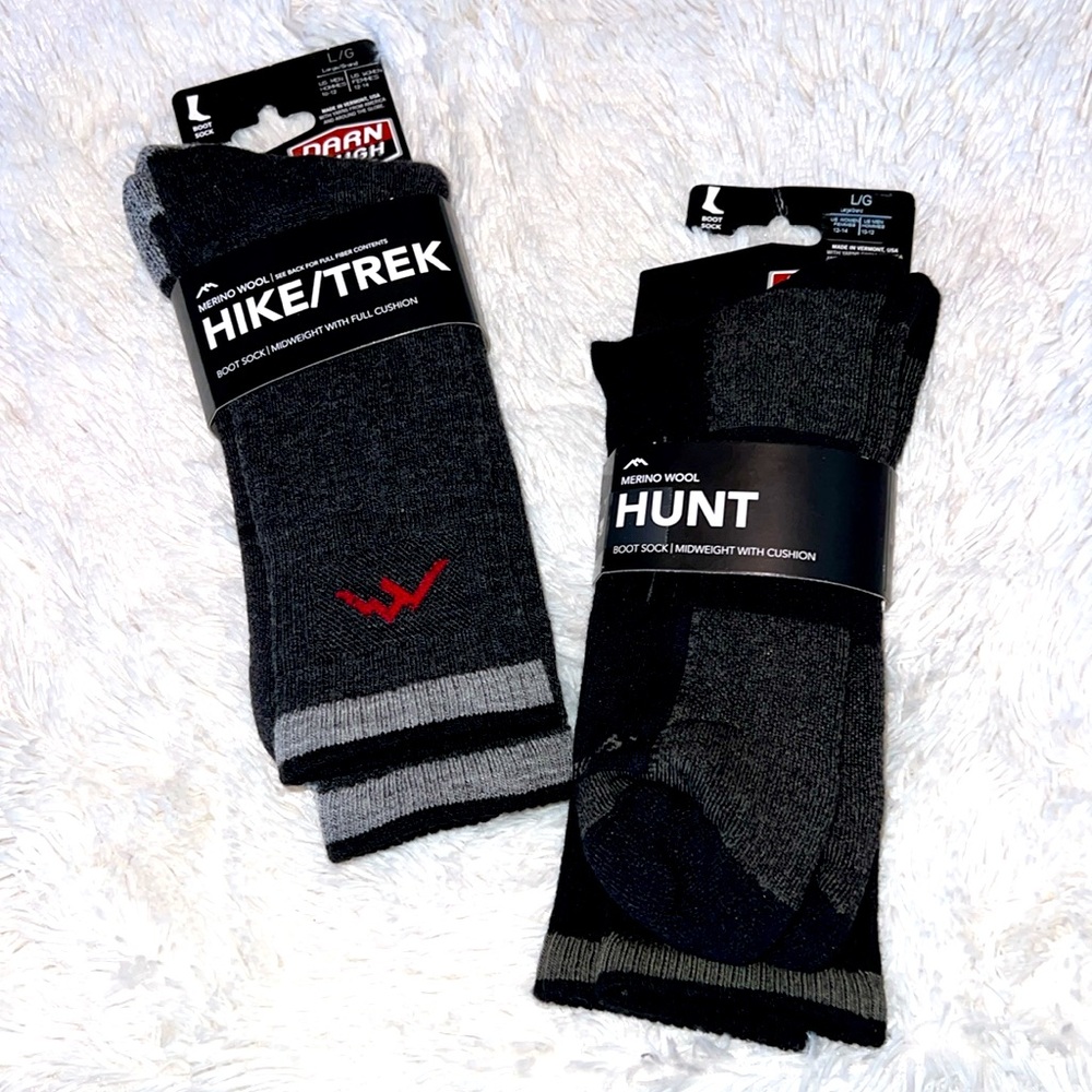 DARN TOUGH HIKE/TREK and HUNT MERINO WOOL SOCKS